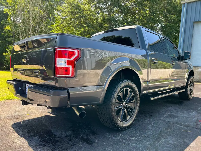 Grey Ford F-150 FX4 after an exterior detail